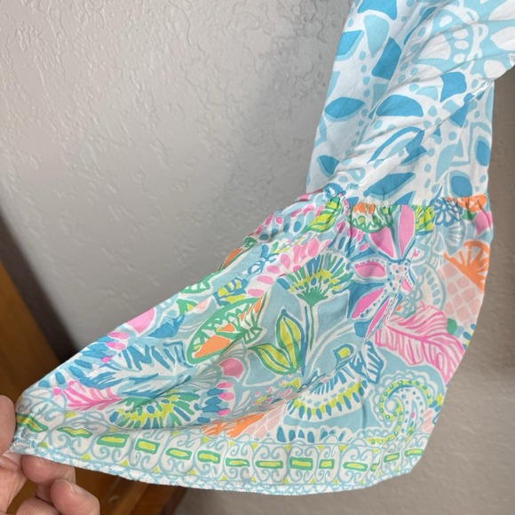 Lilly Pulitzer Nevie Off The Shoulder Dress Multi Caribbean Citrus Print Size M - Picture 2 of 5